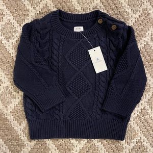 Baby Gap Navy Cableknit Sweater, 6-12 months NWT
